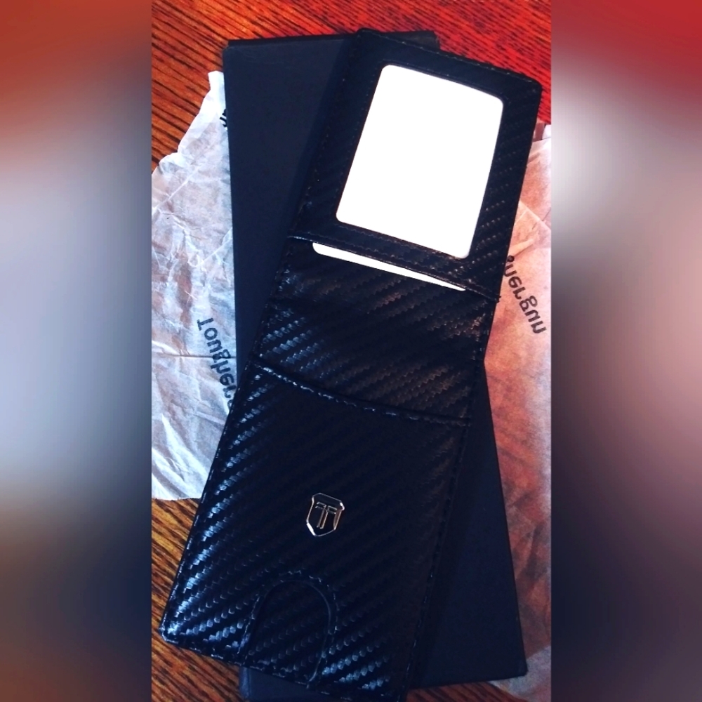 Black clip wallet new